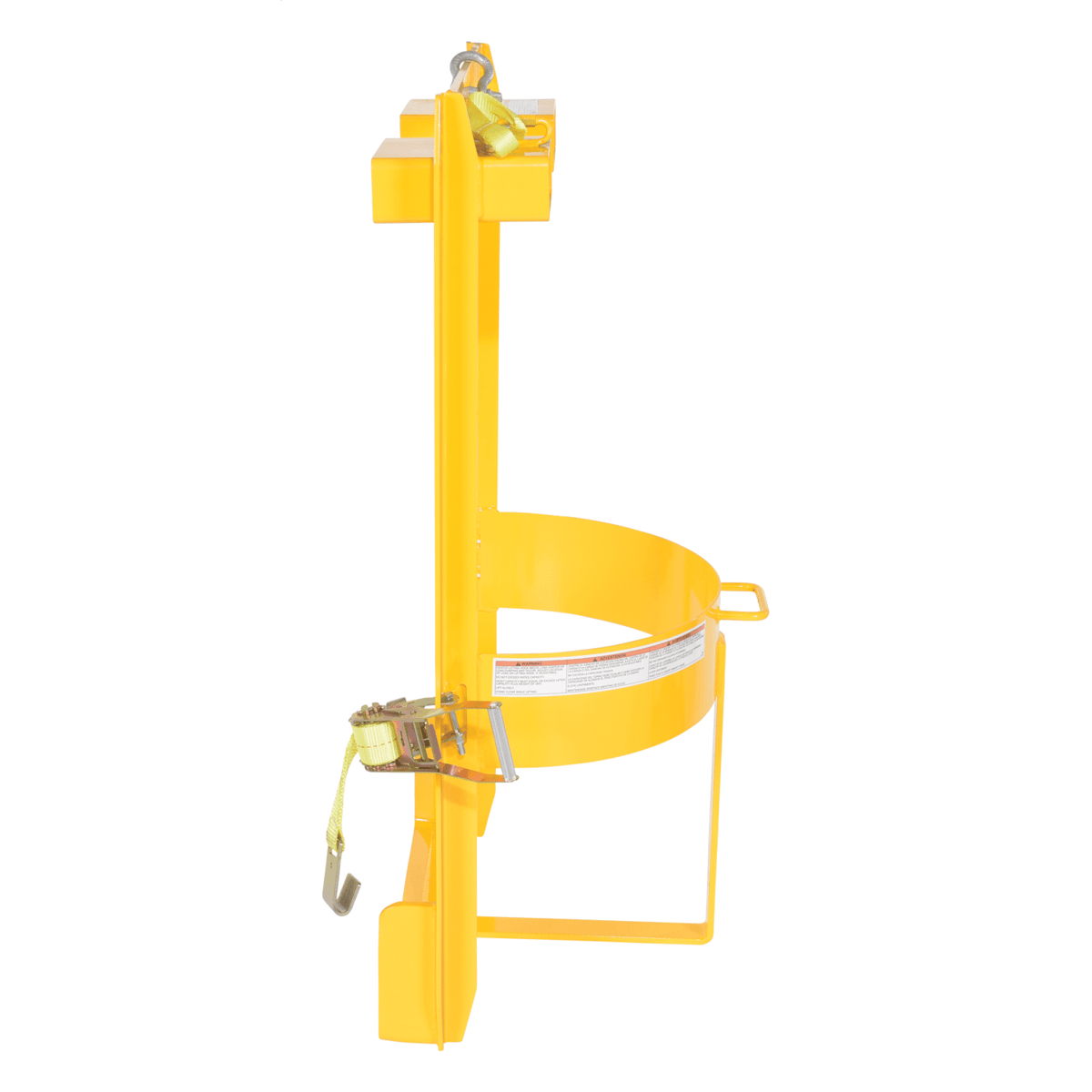 Vestil Steel Overhead Drum Lifter 19-3/4 In. x 28-5/8 In. x 49-1/2 In. 1000 Lb. Yellow DRUM-LUG