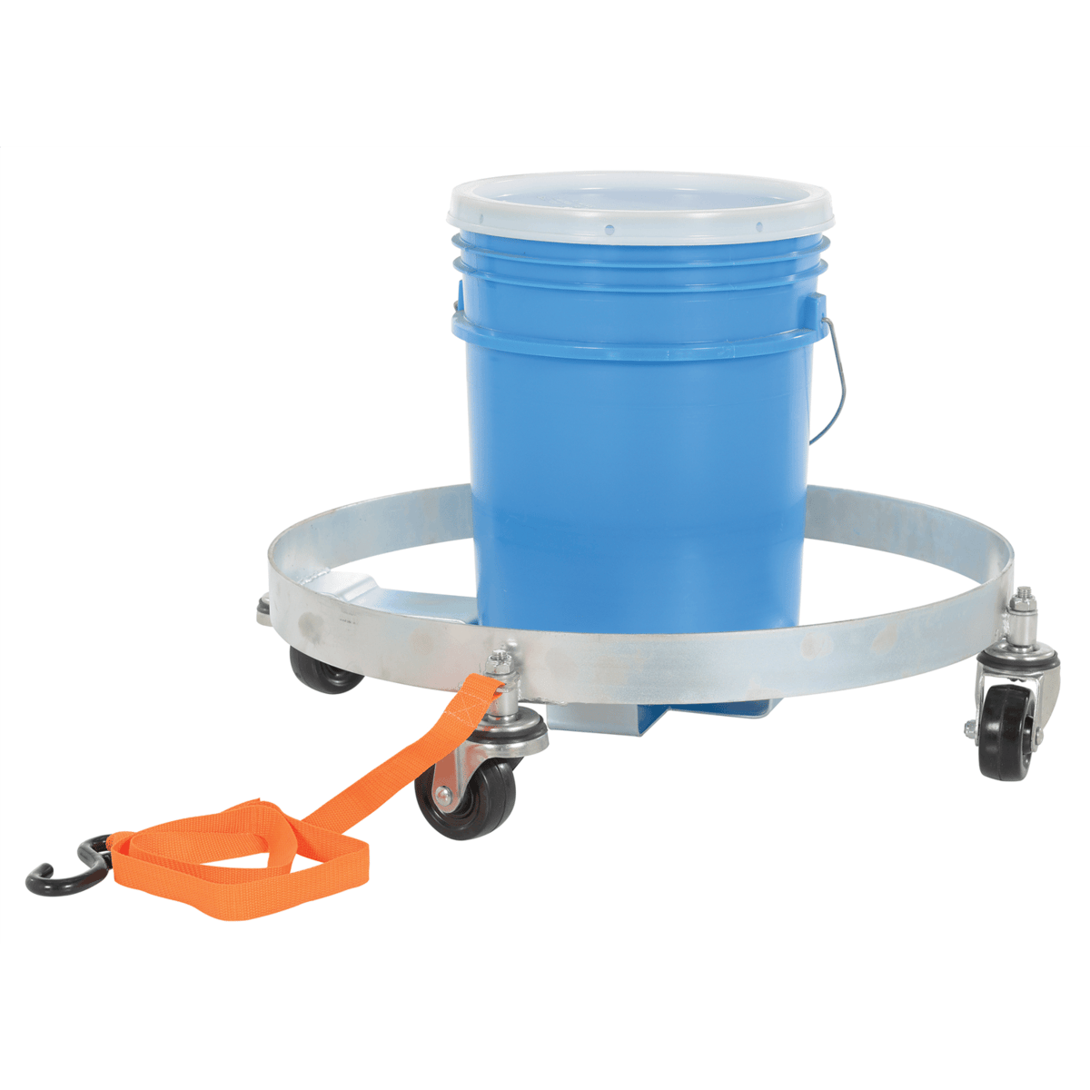 Vestil Steel Multipurpose Drum Dolly 30-7/8 In. x 30-7/8 In. x 6-1/4 In. 900 Lb. Silver DRUM-QUAD-H