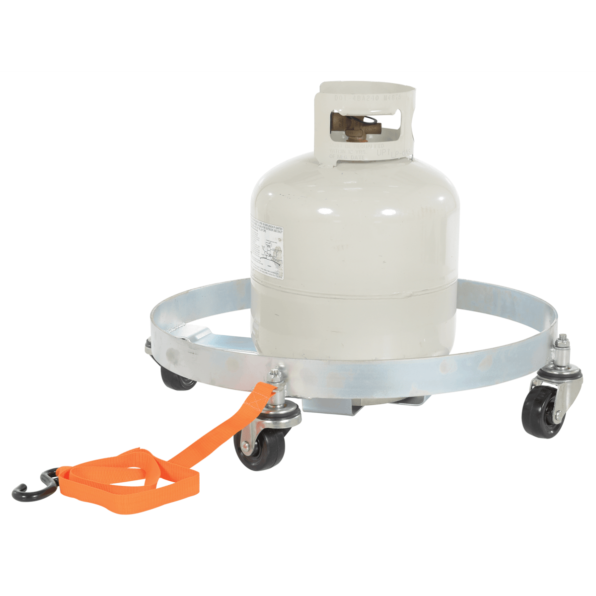 Vestil Steel Multipurpose Drum Dolly 30-7/8 In. x 30-7/8 In. x 6-1/4 In. 900 Lb. Silver DRUM-QUAD-H