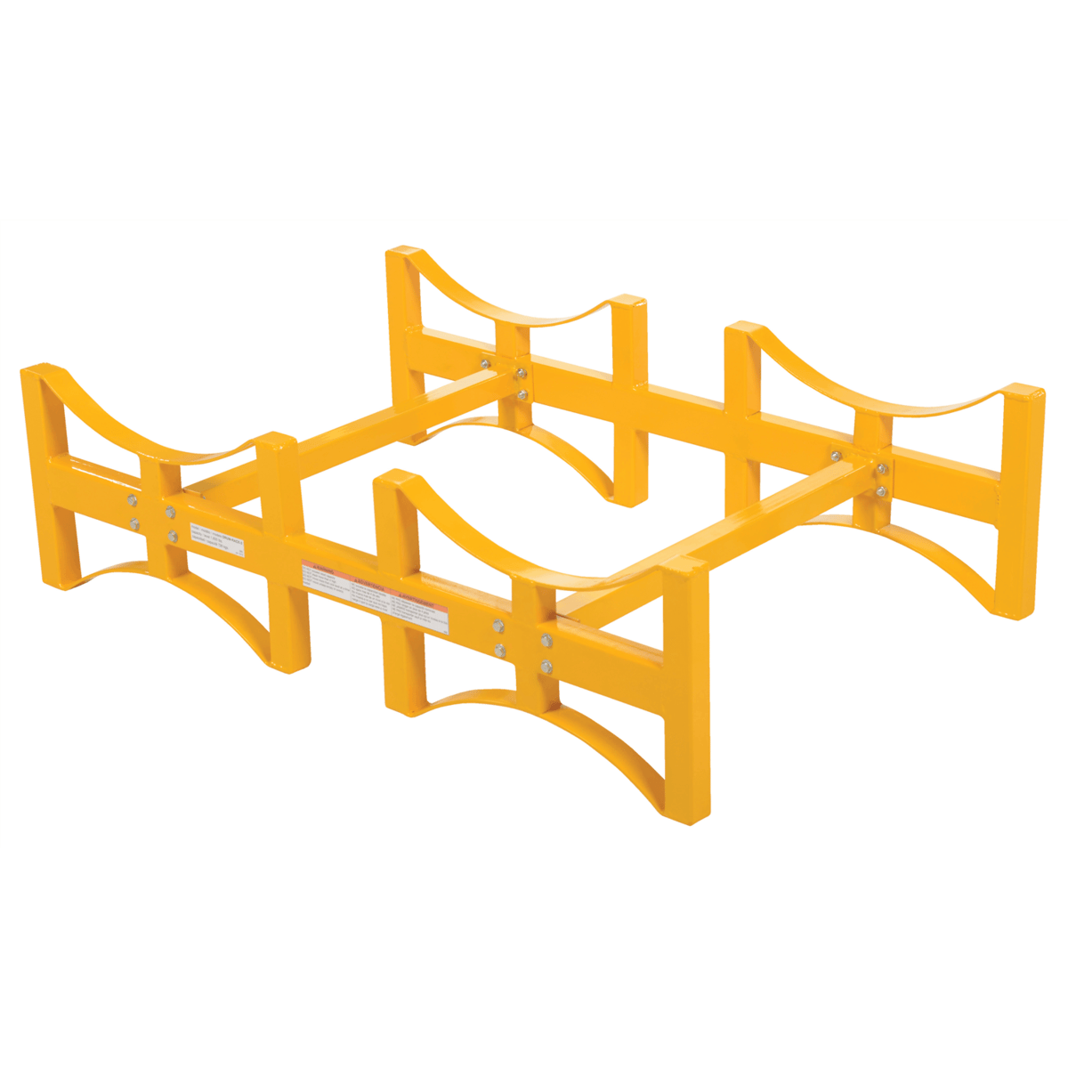 Vestil Steel Stackable Drum Rack 2 Drum 55 Gal 29-7/8Inx45-1/2Inx12-3/4In 1600Lb Yellow DRUM-RACK-2
