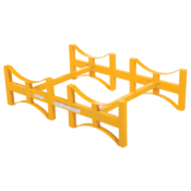 Vestil Steel Stackable Drum Rack 2 Drum 55 Gal 29-7/8Inx45-1/2Inx12-3/4In 1600Lb Yellow DRUM-RACK-2
