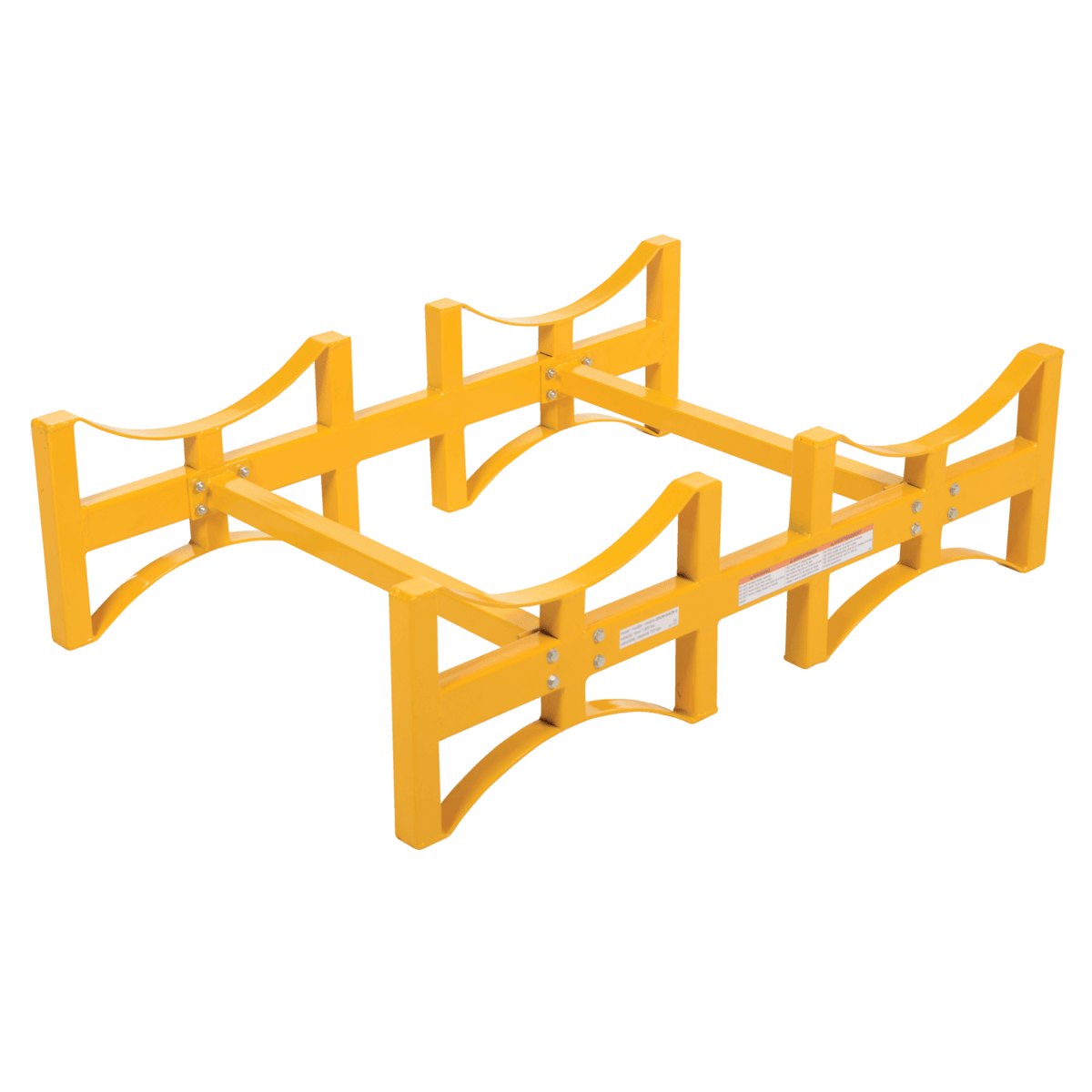 Vestil Steel Stackable Drum Rack 2 Drum 55 Gal 29-7/8Inx45-1/2Inx12-3/4In 1600Lb Yellow DRUM-RACK-2
