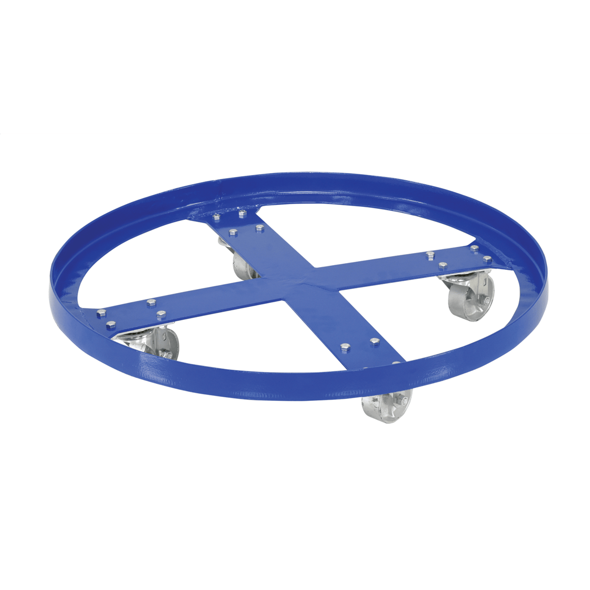 Vestil Steel Over Pack Drum Dolly 28-3/8 In. x 28-3/8 In. x 5-5/8 In. 1200 Lb. Blue DRUM-SP-28-12-C