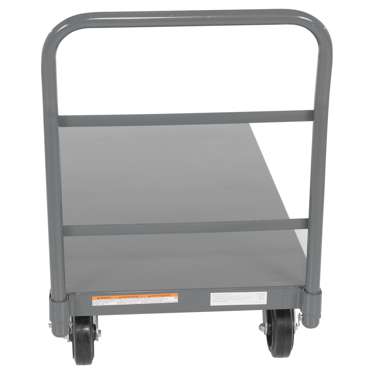 Vestil Steel Smooth Deck Platform Truck 24 In. x 48 In. 2000 Lb. Capacity Black ECSPT-2448