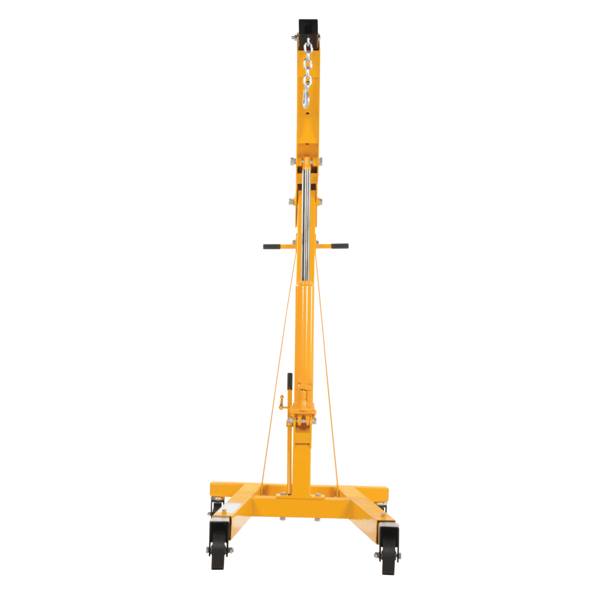 Vestil Steel Shop Crane Engine Hoist with Telescopic Legs 6000 Lb. Capacity Yellow EHN-60-T