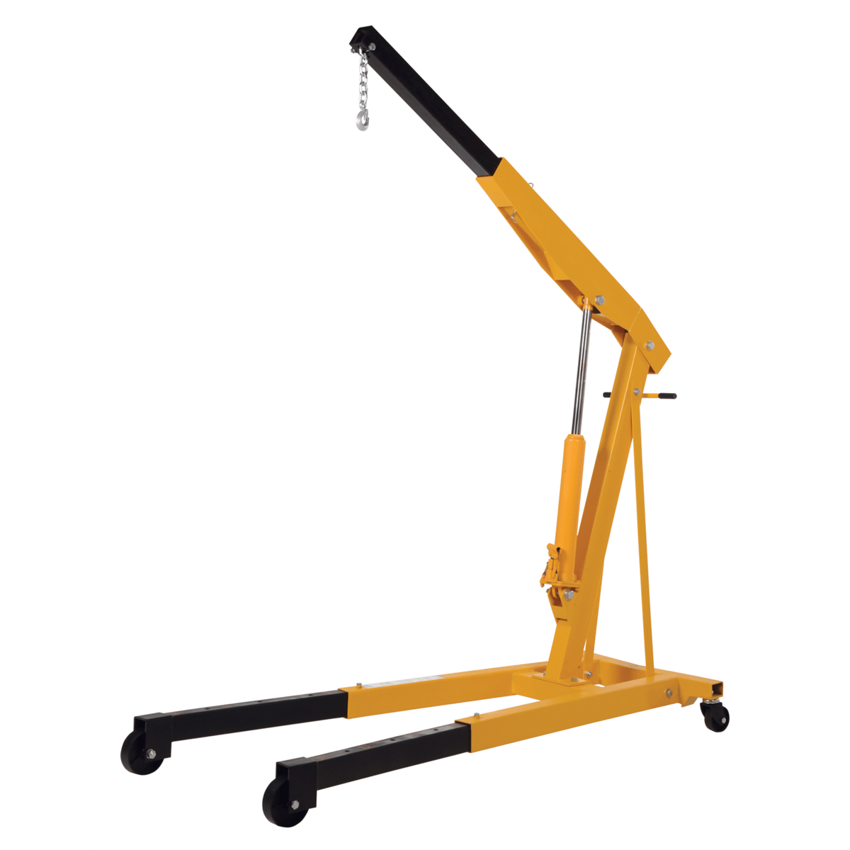 Vestil Steel Shop Crane Engine Hoist with Telescopic Legs 6000 Lb. Capacity Yellow EHN-60-T
