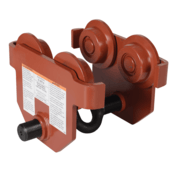 Vestil Steel Push Eye Manual Trolley 4000 Lb. Capacity Orange E-MT-4