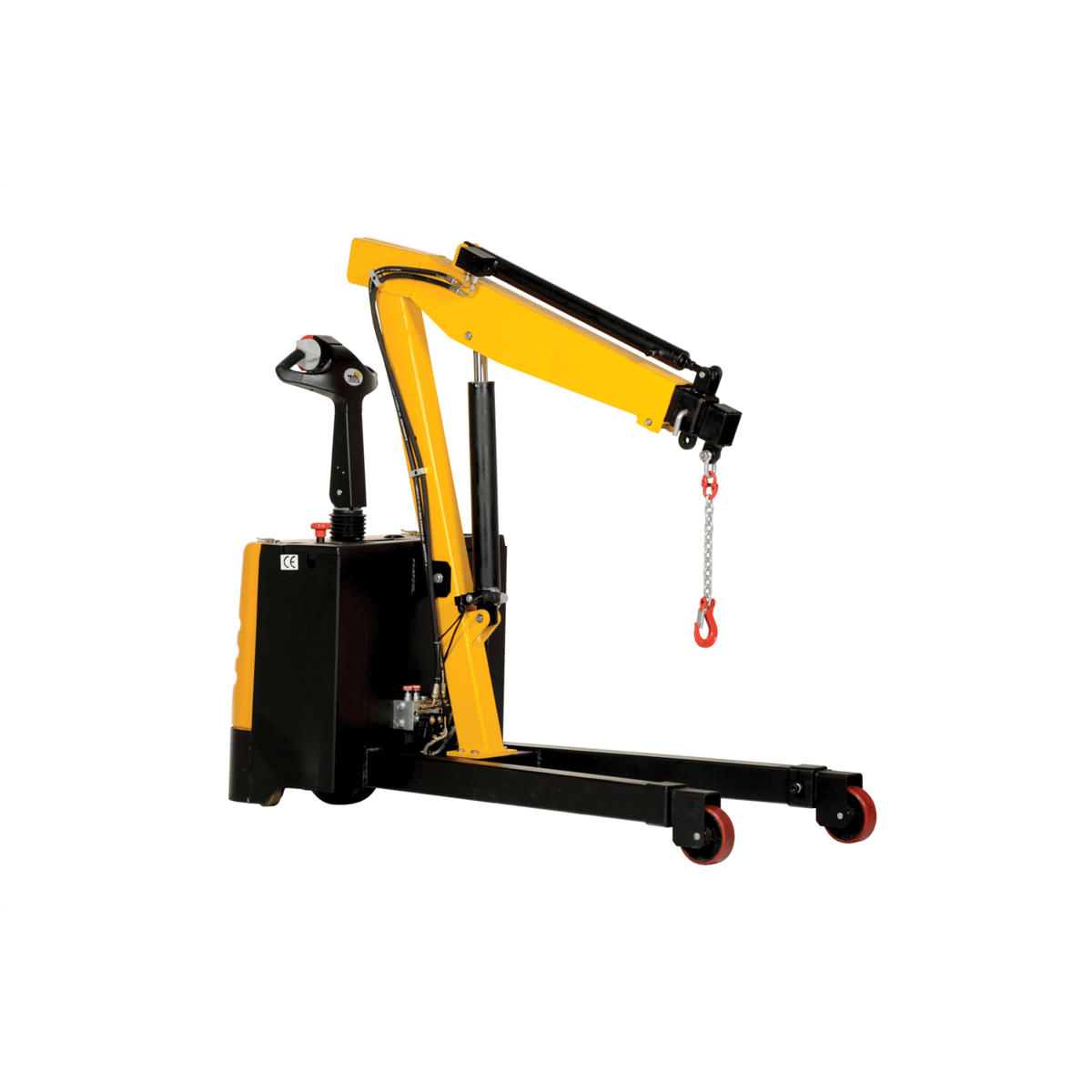 Vestil Steel Electric Powered Floor Crane 2,500 Lb. Retracted Capacity Yellow EPFC-25
