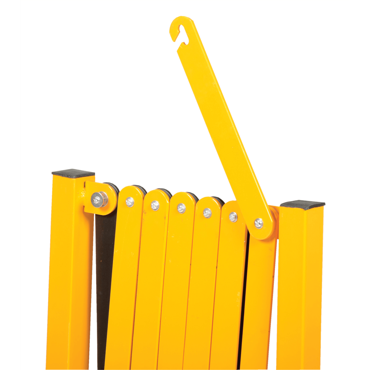Vestil Steel Expand-A-Gate with Casters 45 In. x 45 In. x 39 In. 144 In. Yellow EXGATE-30-C