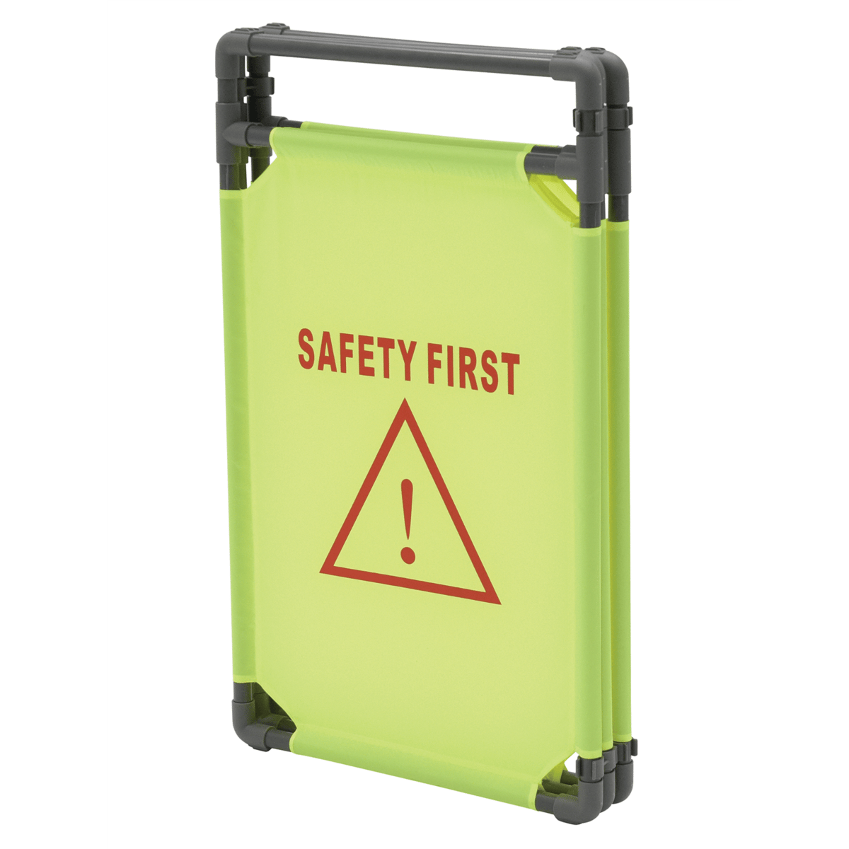 Vestil Polyester 3 Section Folding Fabric Barrier Alert 69 In. Length Yellow FBR-3