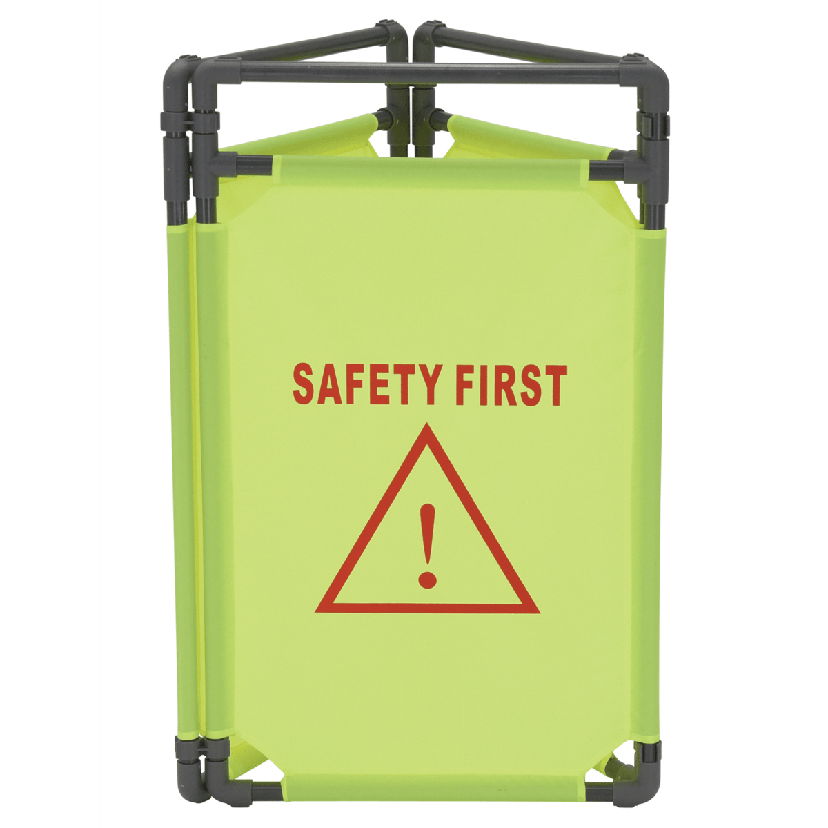 Vestil Polyester 3 Section Folding Fabric Barrier Alert 69 In. Length Yellow FBR-3