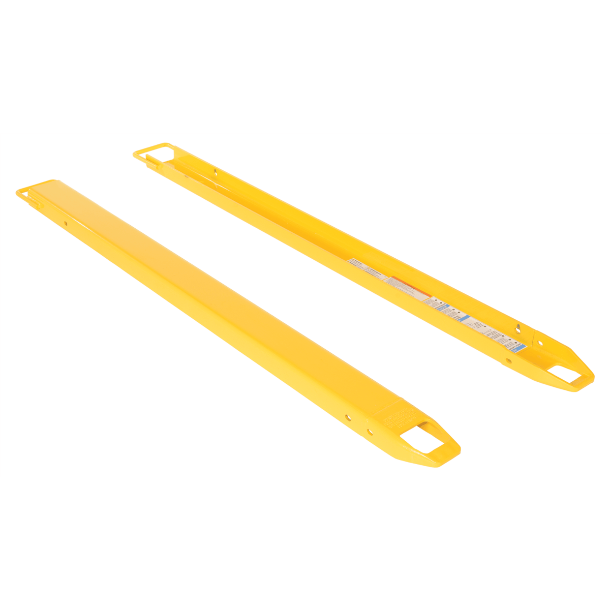 Vestil Fork Extensions 4 In. x 72 In. 4000 Lb. Capacity Yellow FE-4-72