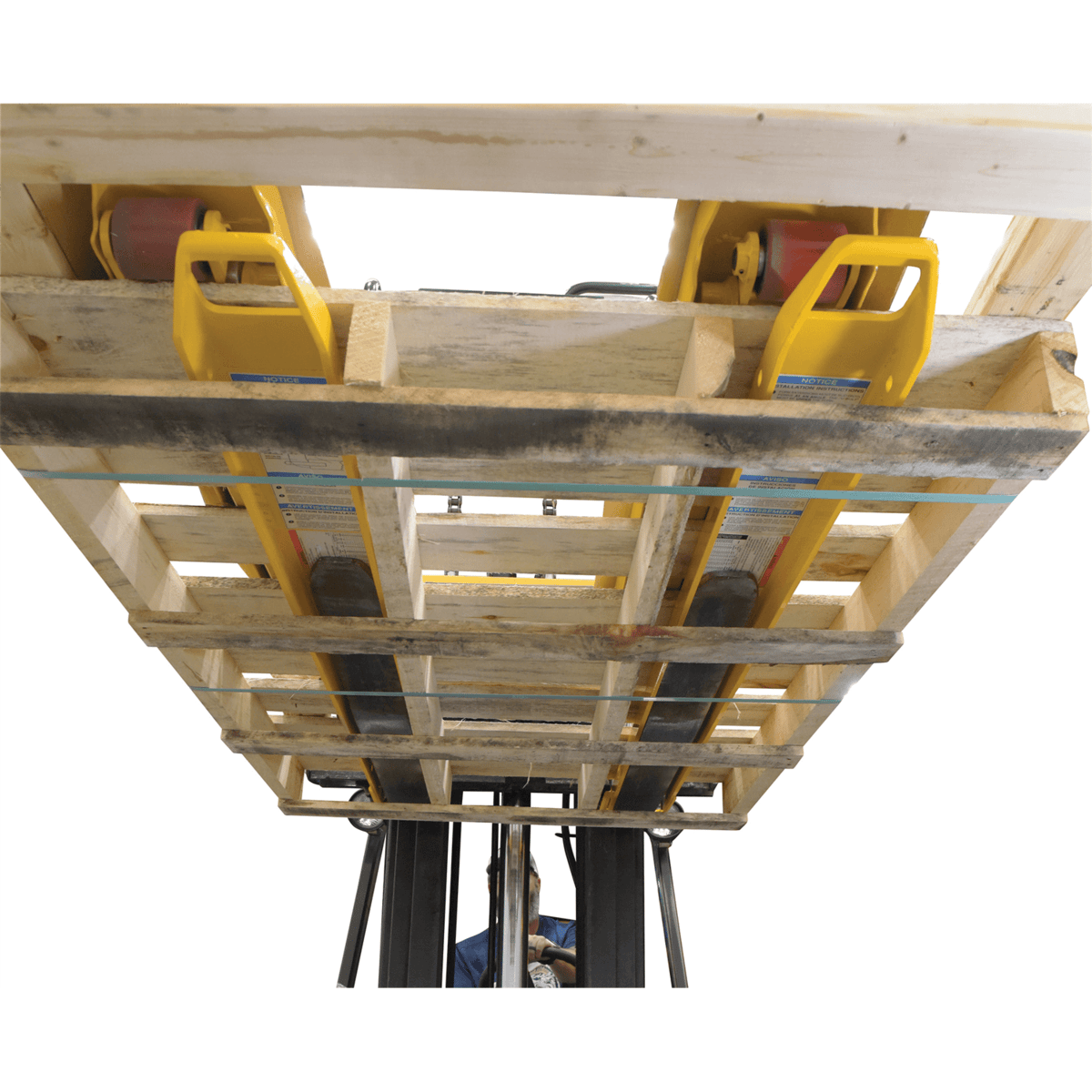 Vestil Fork Extensions 4 In. x 72 In. 4000 Lb. Capacity Yellow FE-4-72