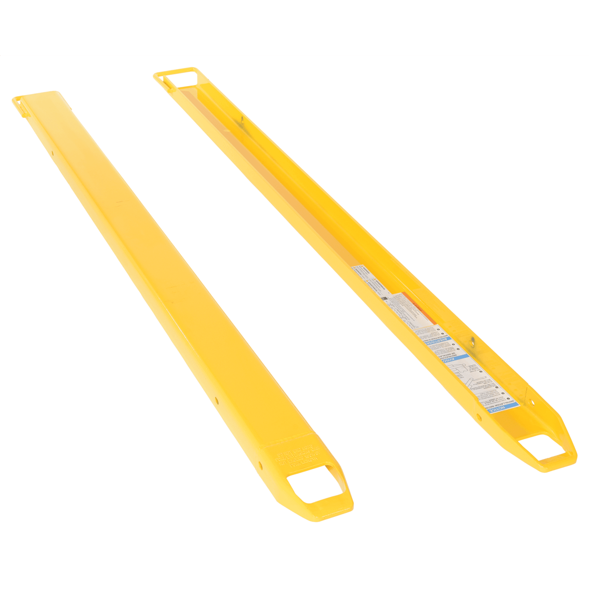 Vestil Fork Extensions 4 In. x 84 In. 4000 Lb. Capacity Yellow FE-4-84