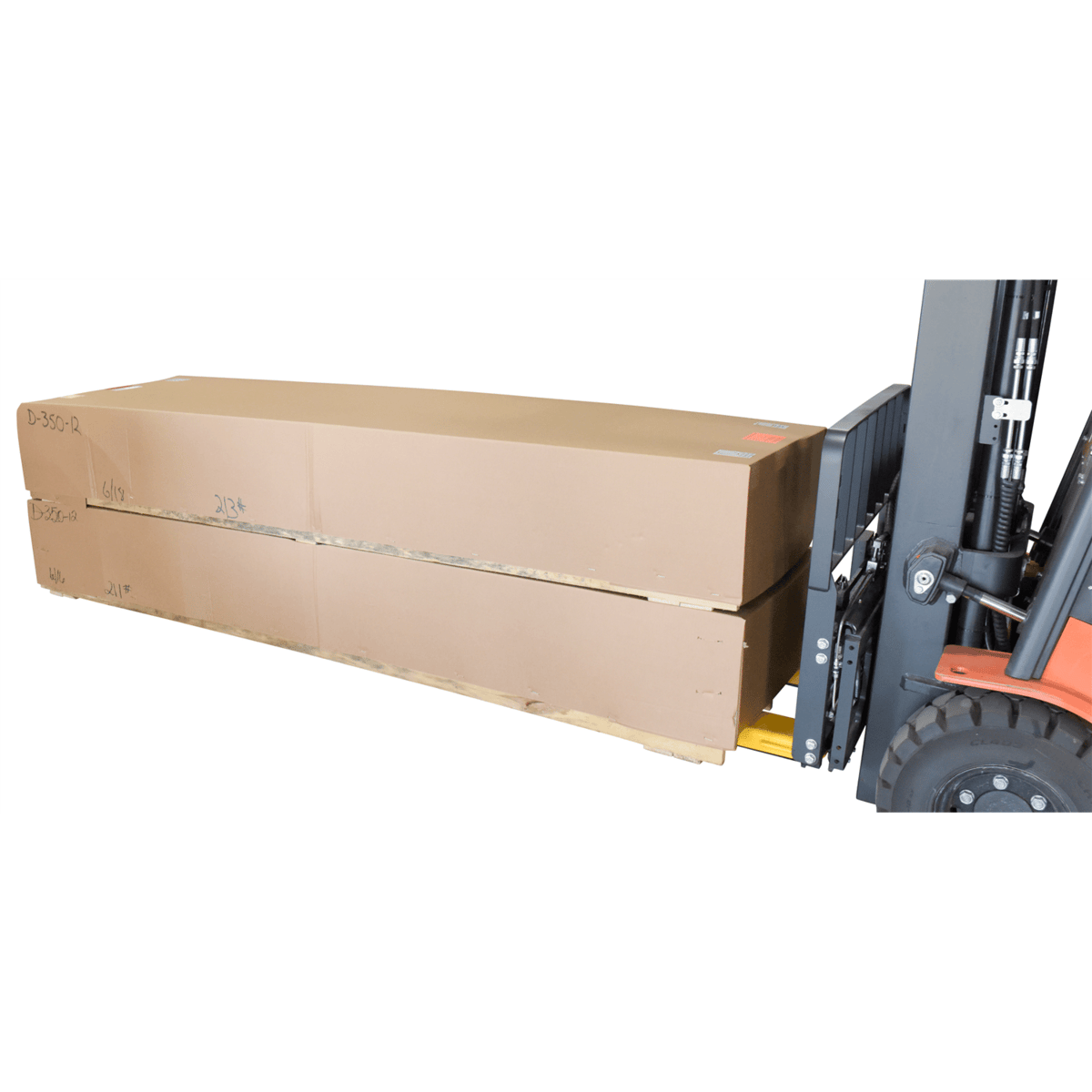 Vestil Fork Extensions 5 In. x 96 In. 5000 Lb. Capacity Yellow FE-5-96