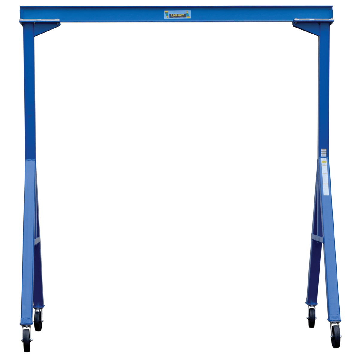 Vestil Steel Fixed Gantry Crane 10 Ft. 2000 Lb. Capacity Blue FHS-2-10
