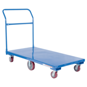 Vestil Steel Flat Bed Cart 30 In. x 60 In. 2000 Lb. Capacity Blue FLAT-C