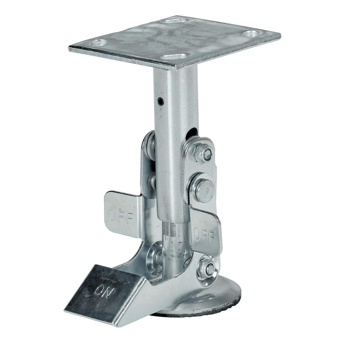 Vestil Galvanized Steel Top Mount Floor Lock 6.5 In. to 7.25 In. Gray FL-LK-6EL