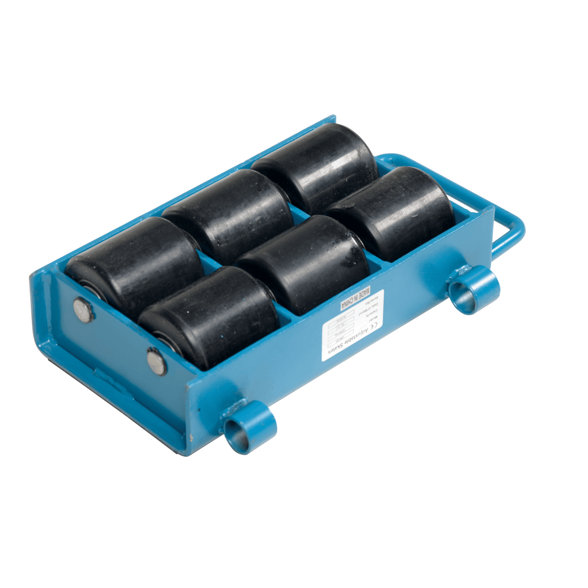 Vestil Adjustable Machinery Skates 10-1/2 In. x 16-1/2 In. x 4-1/2 In. 12 Ton Capacity Blue ASKT-12