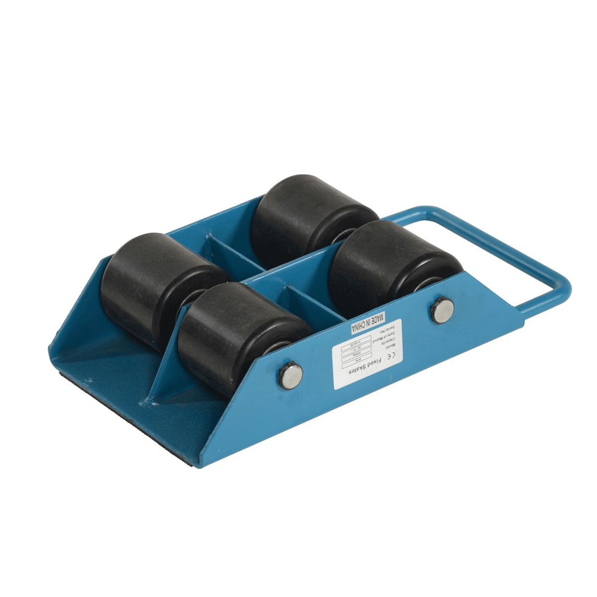 Vestil Steel Fixed Machinery Skates 15-3/4 In. x 8 In. x 3-3/4 In. 6000 Lb. Capacity Blue FMS-3
