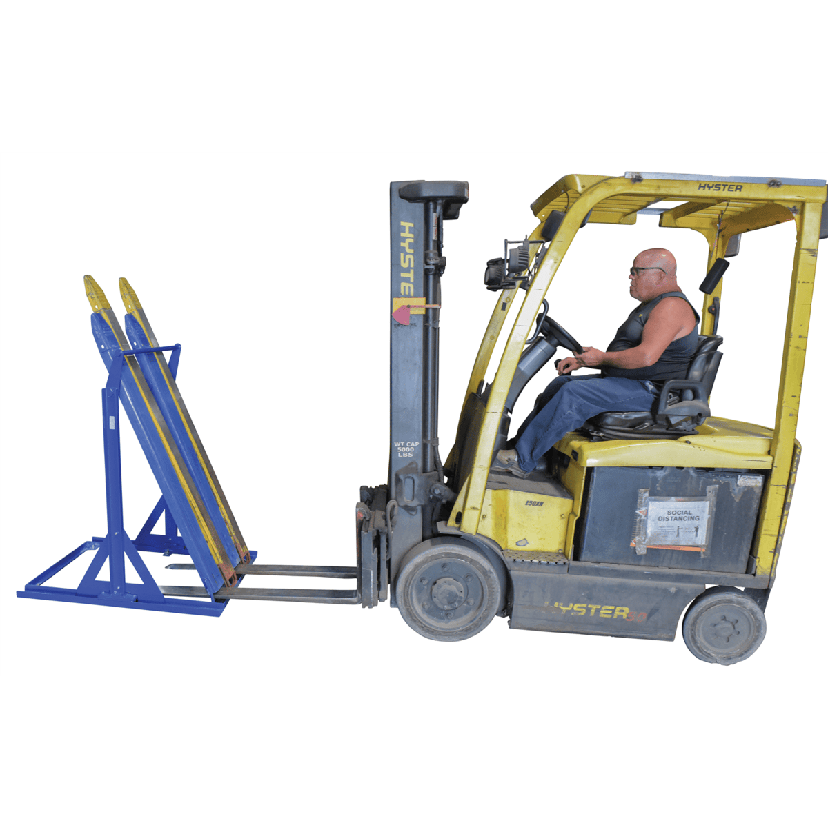 Vestil Steel Fork Extension Storage Rack 45-3/4 In. x 40 In. x 54-3/16 In. 400 Lb. Blue FORK-R-54