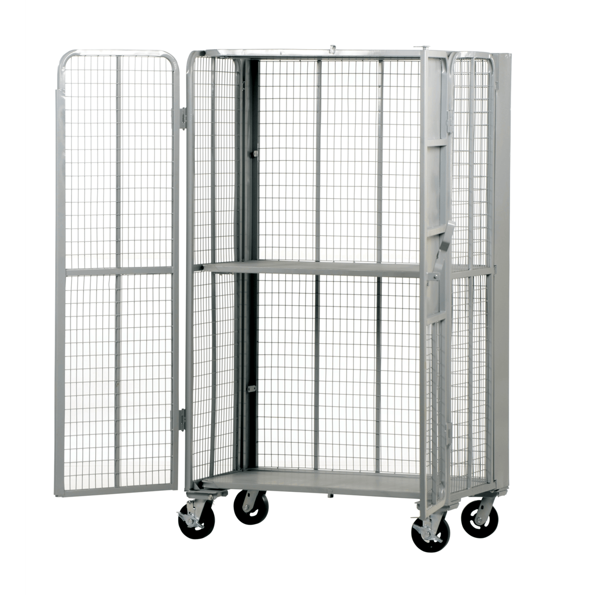 Vestil Steel Folding Security Truck 27 In. x 44 In. 2000 Lb. Capacity Silver FST-2744-2