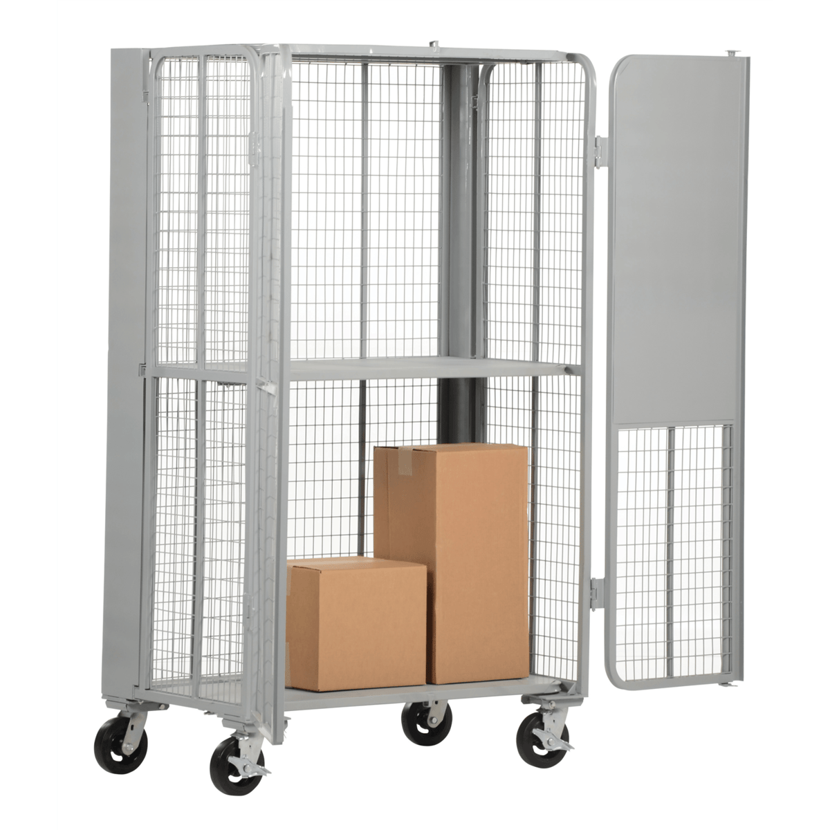 Vestil Steel Folding Security Truck 27 In. x 44 In. 2000 Lb. Capacity Silver FST-2744-2