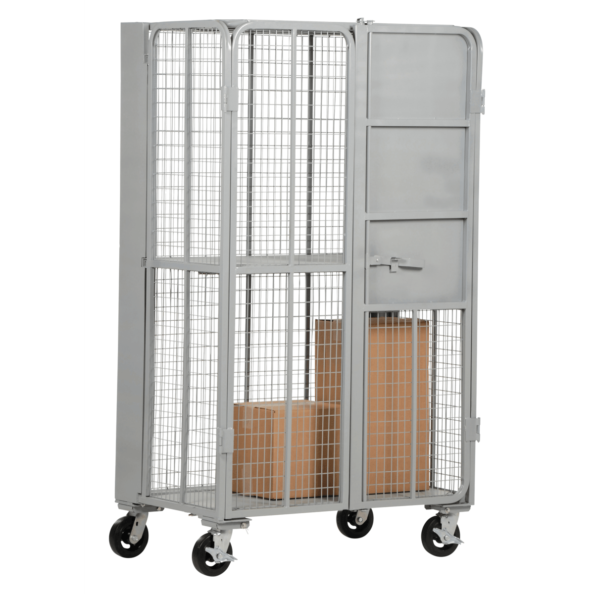 Vestil Steel Folding Security Truck 27 In. x 44 In. 2000 Lb. Capacity Silver FST-2744-2