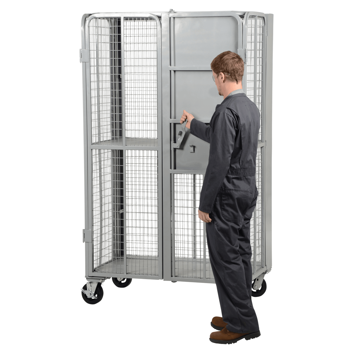Vestil Steel Folding Security Truck 27 In. x 44 In. 2000 Lb. Capacity Silver FST-2744-2
