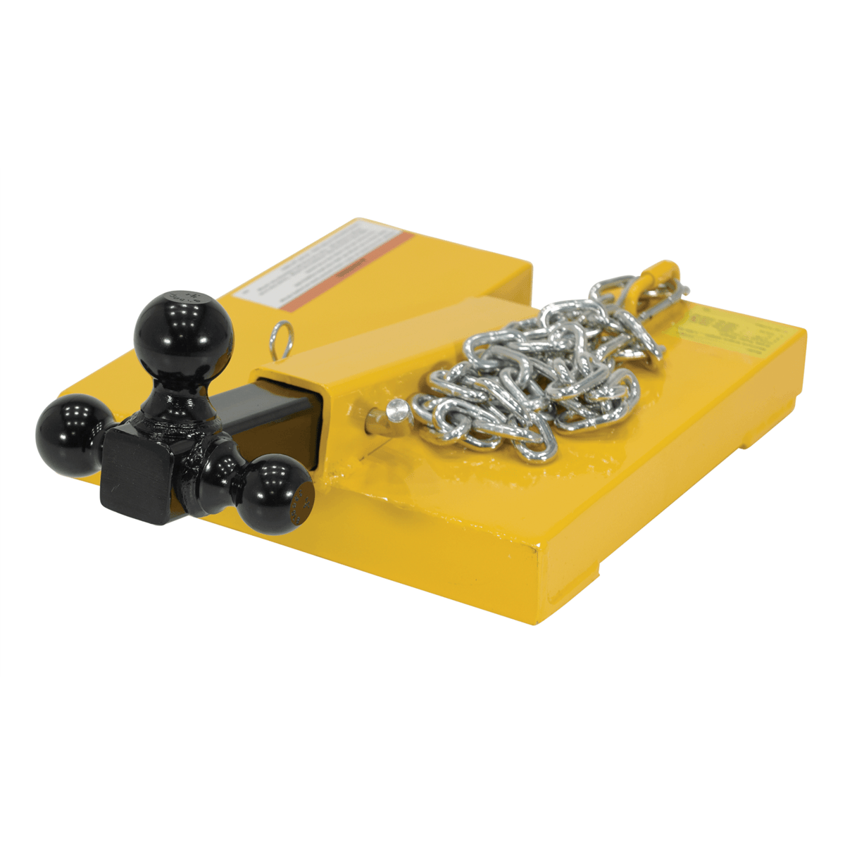 Vestil Steel Fork Lift Hitch Attachment 20-9/16 In. x 14-1/2 In. x 8-1/16 In. 1500 Lb. Yellow FTTM-2
