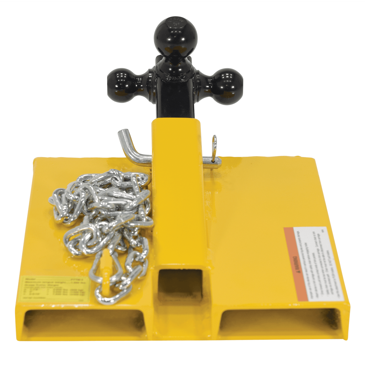 Vestil Steel Fork Lift Hitch Attachment 20-9/16 In. x 14-1/2 In. x 8-1/16 In. 1500 Lb. Yellow FTTM-2