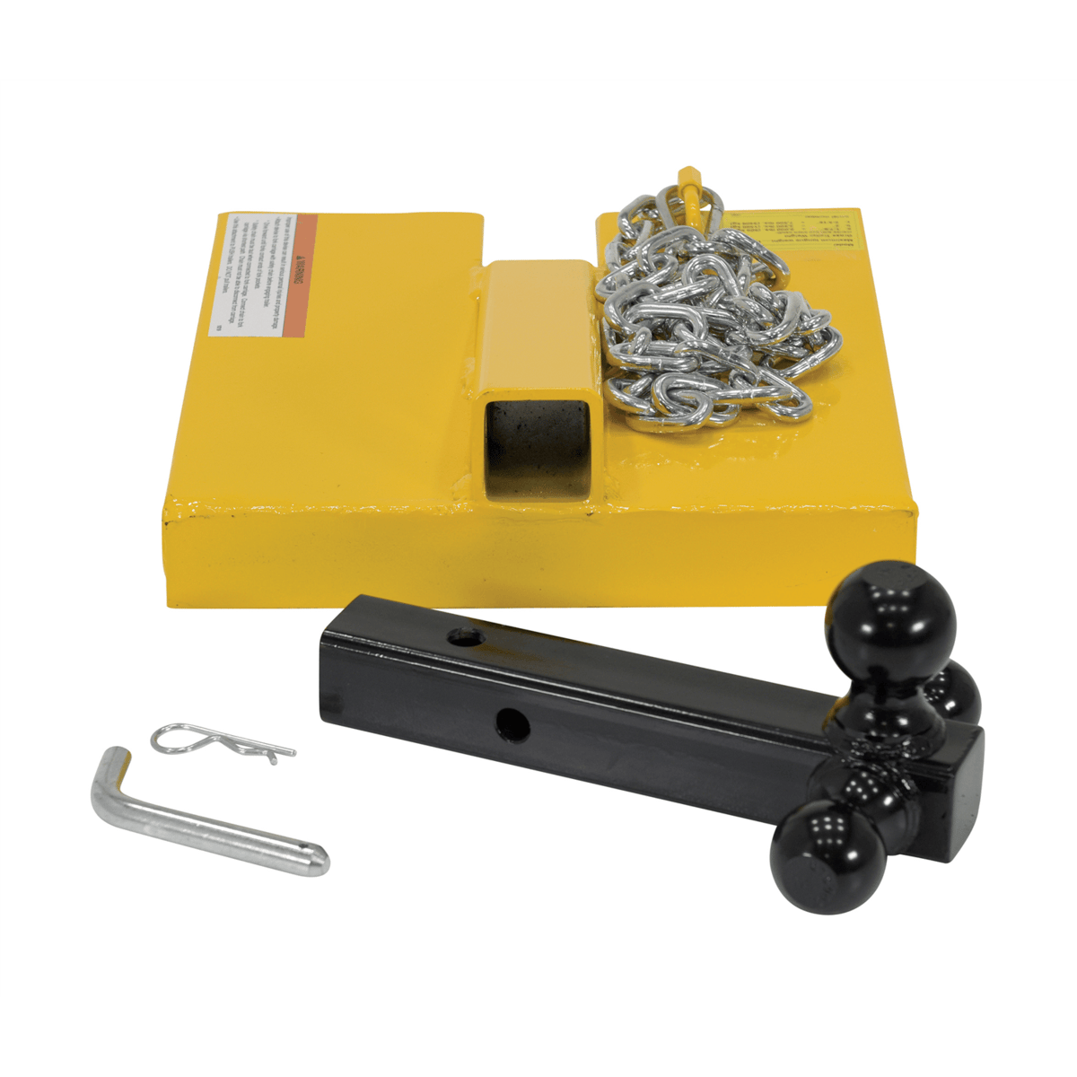 Vestil Steel Fork Lift Hitch Attachment 20-9/16 In. x 14-1/2 In. x 8-1/16 In. 1500 Lb. Yellow FTTM-2