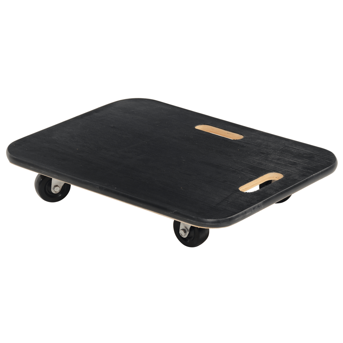 Vestil Fiber Wood Dolly with Rubber Casters 45In x 45In x 39In 18In x 24In 800Lb Black FWD-1824-3R