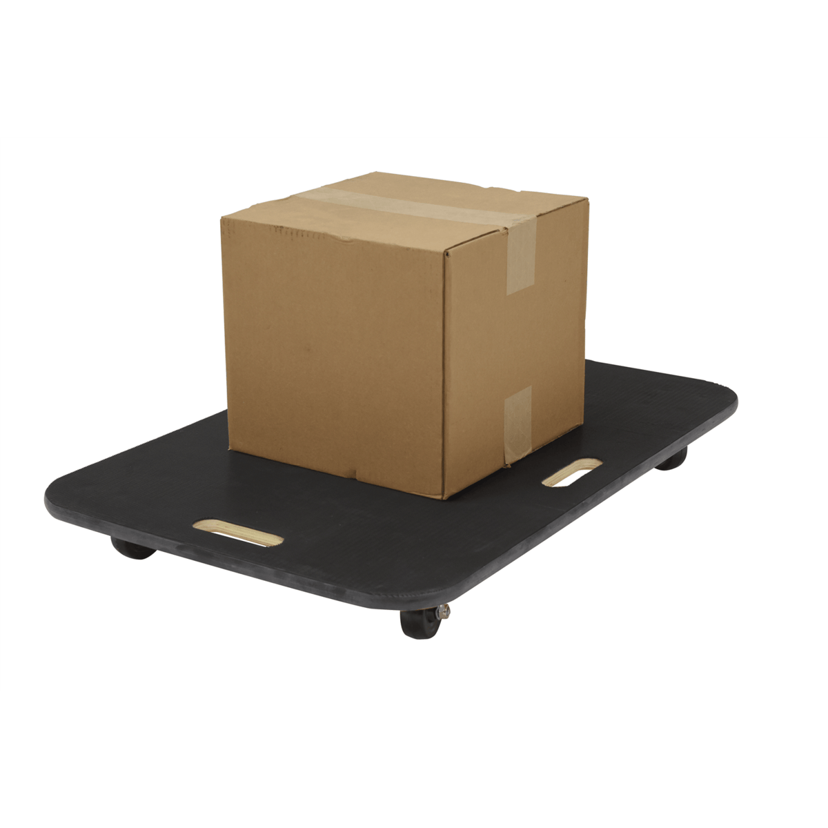 Vestil Fiber Wood Dolly with Rubber Casters 45In x 45In x 39In 24In x 36In 600 Lb. Black FWD-2436-3R