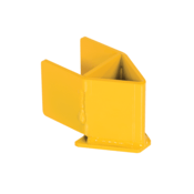 Vestil Steel Upright Rack Guard 7 In. x 5 In. x 5 In. Yellow G3-V4-YL