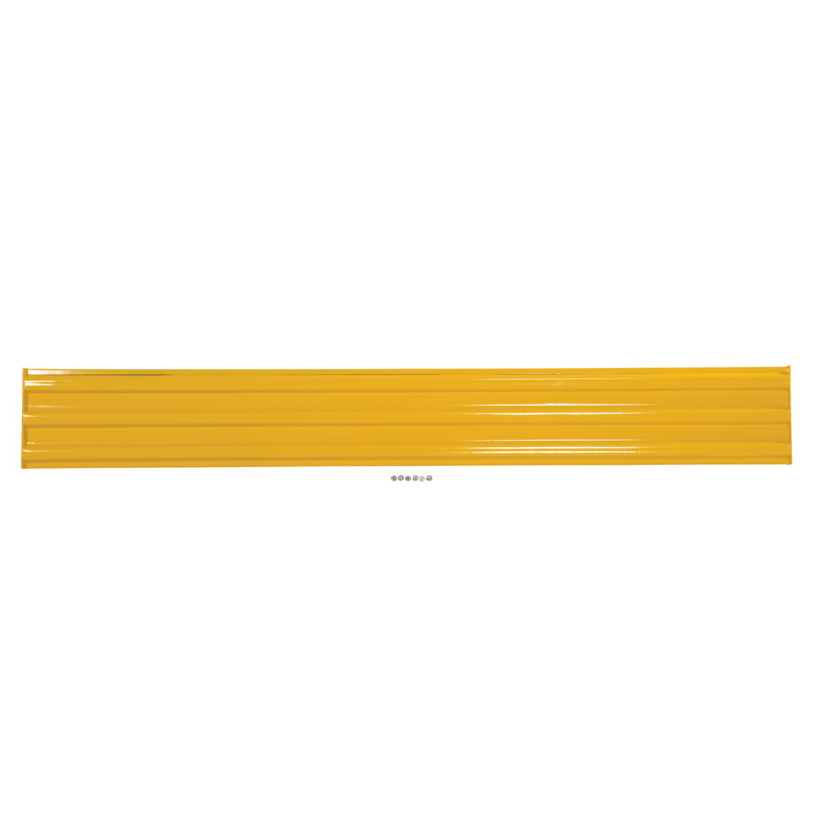 Vestil Steel 3 Ribbed Bolt On Style Guard Rail 10 Ft. Yellow GR-F3R-BO-10-YL