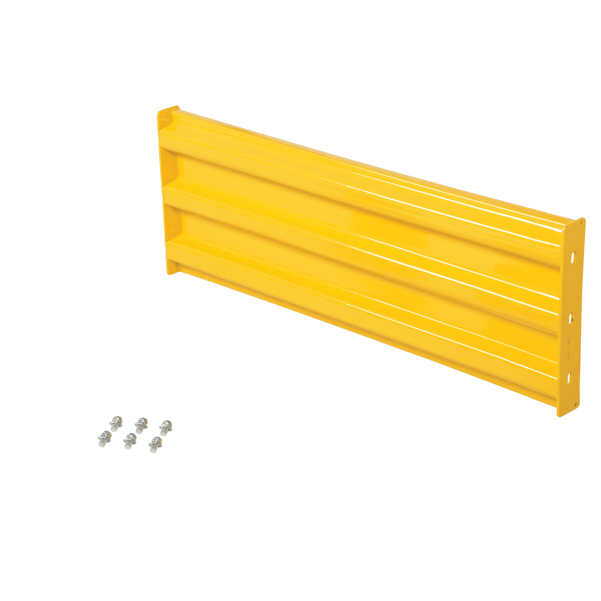 Vestil Steel 3 Ribbed Bolt On Style Guard Rail 3 Ft. Yellow GR-F3R-BO-3-YL