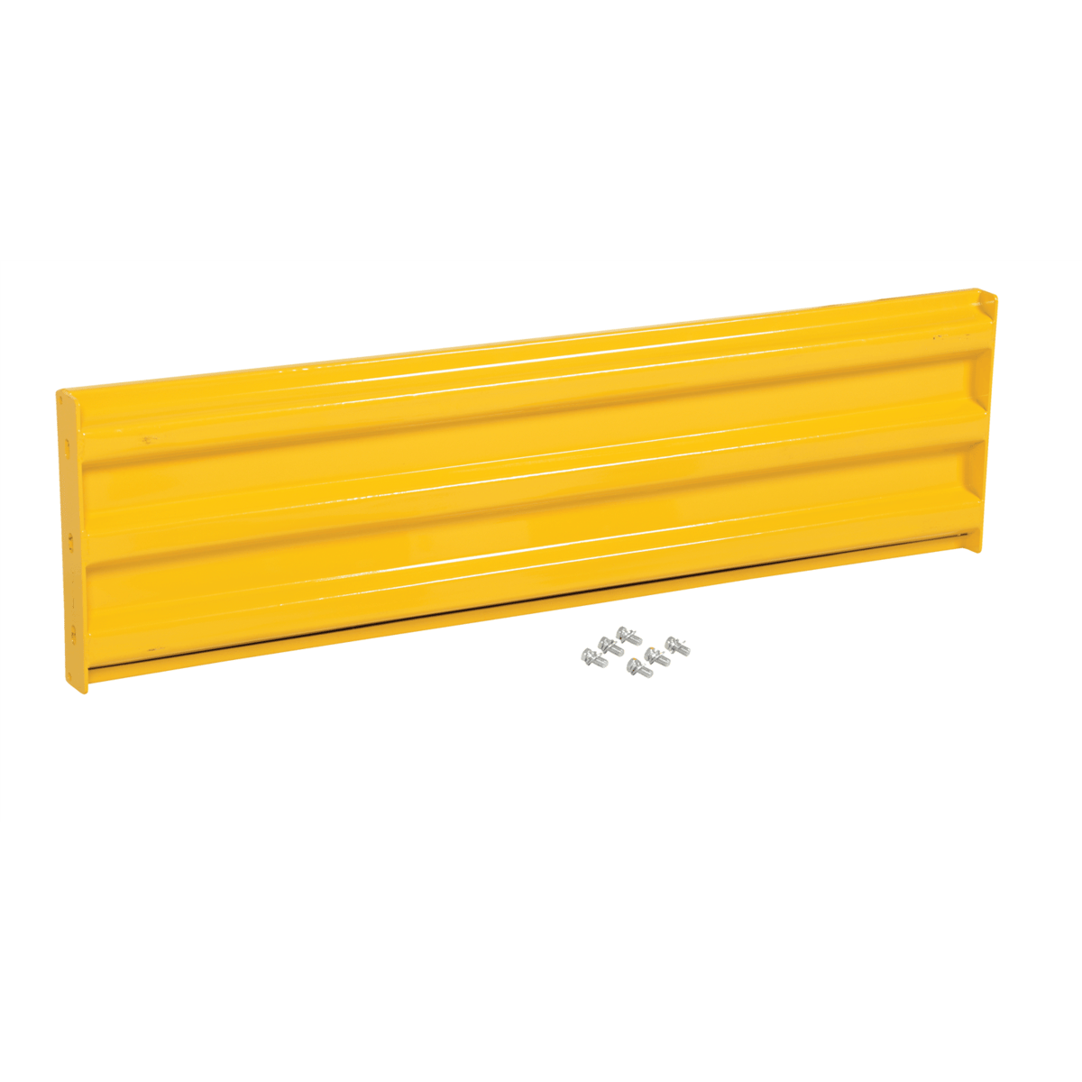 Vestil Steel 3 Ribbed Bolt On Style Guard Rail 5 Ft. Yellow GR-F3R-BO-5-YL