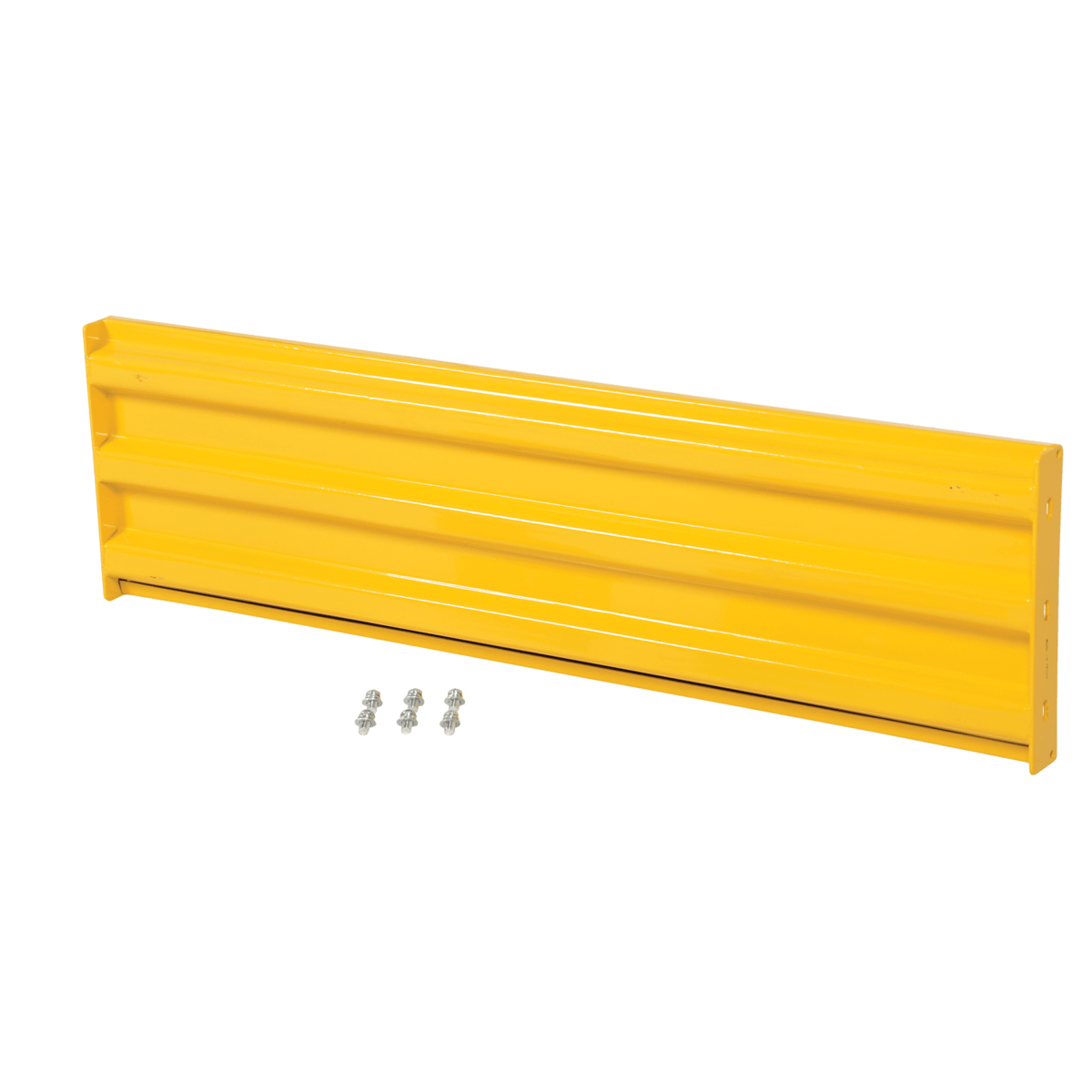 Vestil Steel 3 Ribbed Bolt On Style Guard Rail 5 Ft. Yellow GR-F3R-BO-5-YL