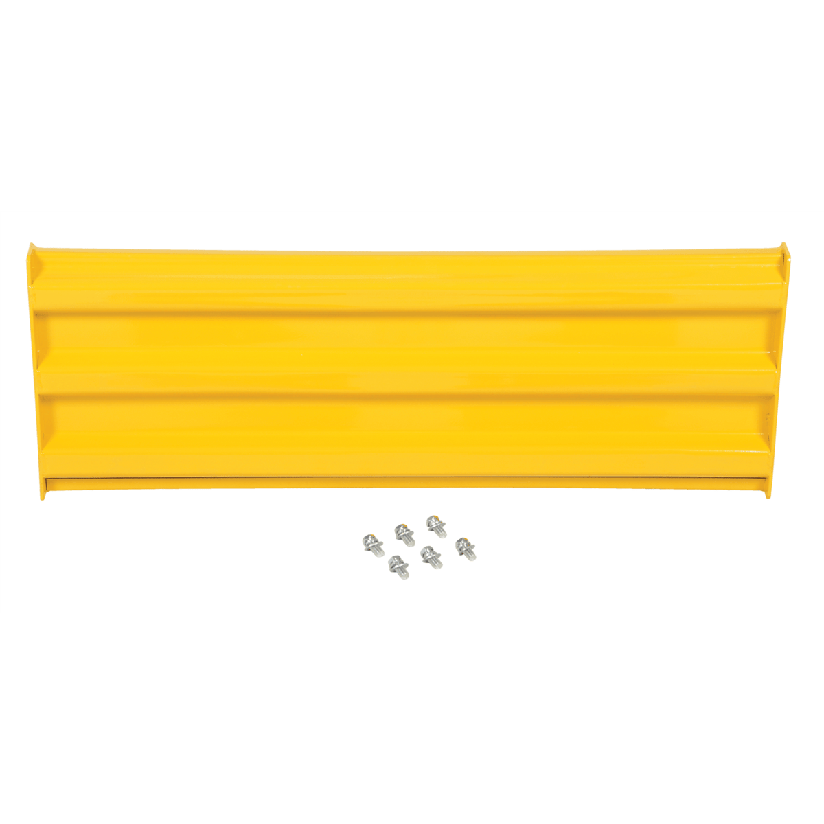 Vestil Steel 3 Ribbed Bolt On Style Guard Rail 5 Ft. Yellow GR-F3R-BO-5-YL