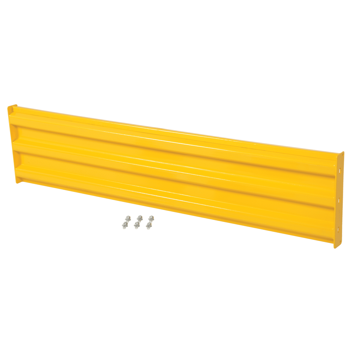 Vestil Steel 3 Ribbed Bolt On Style Guard Rail 6 Ft. Yellow GR-F3R-BO-6-YL