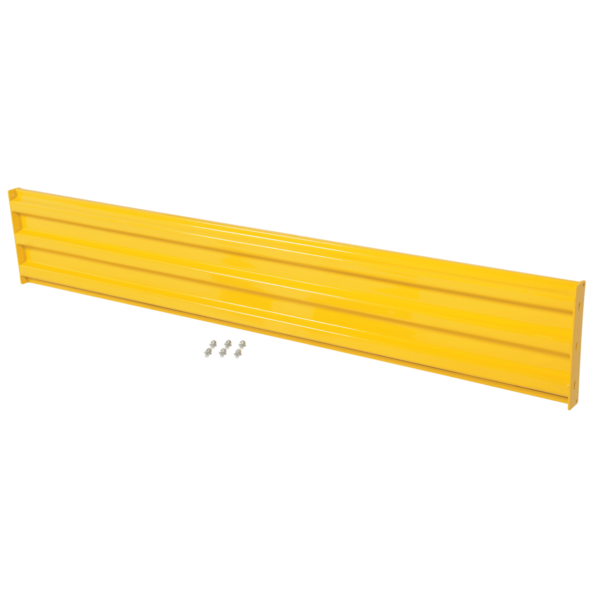 Vestil Steel 3 Ribbed Bolt On Style Guard Rail 7 Ft. Yellow GR-F3R-BO-7-YL