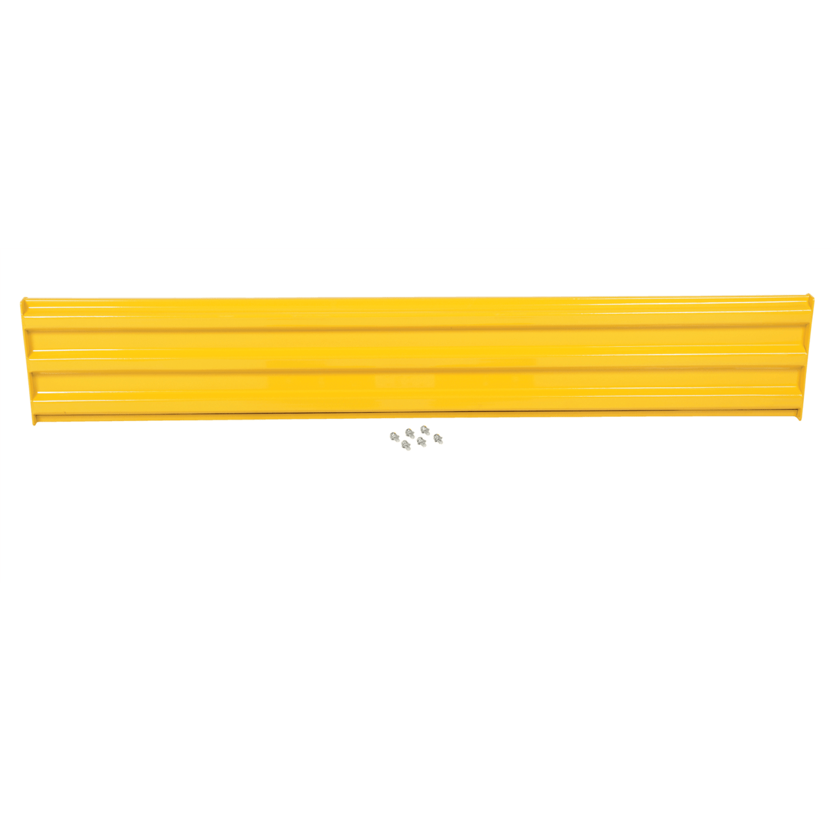 Vestil Steel 3 Ribbed Bolt On Style Guard Rail 7 Ft. Yellow GR-F3R-BO-7-YL