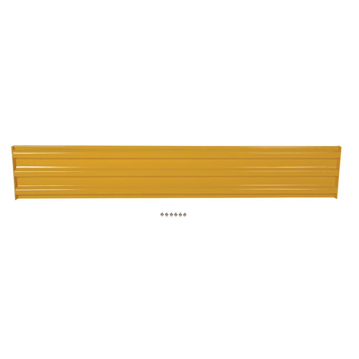 Vestil Steel 3 Ribbed Bolt On Style Guard Rail 8 Ft. Yellow GR-F3R-BO-8-YL