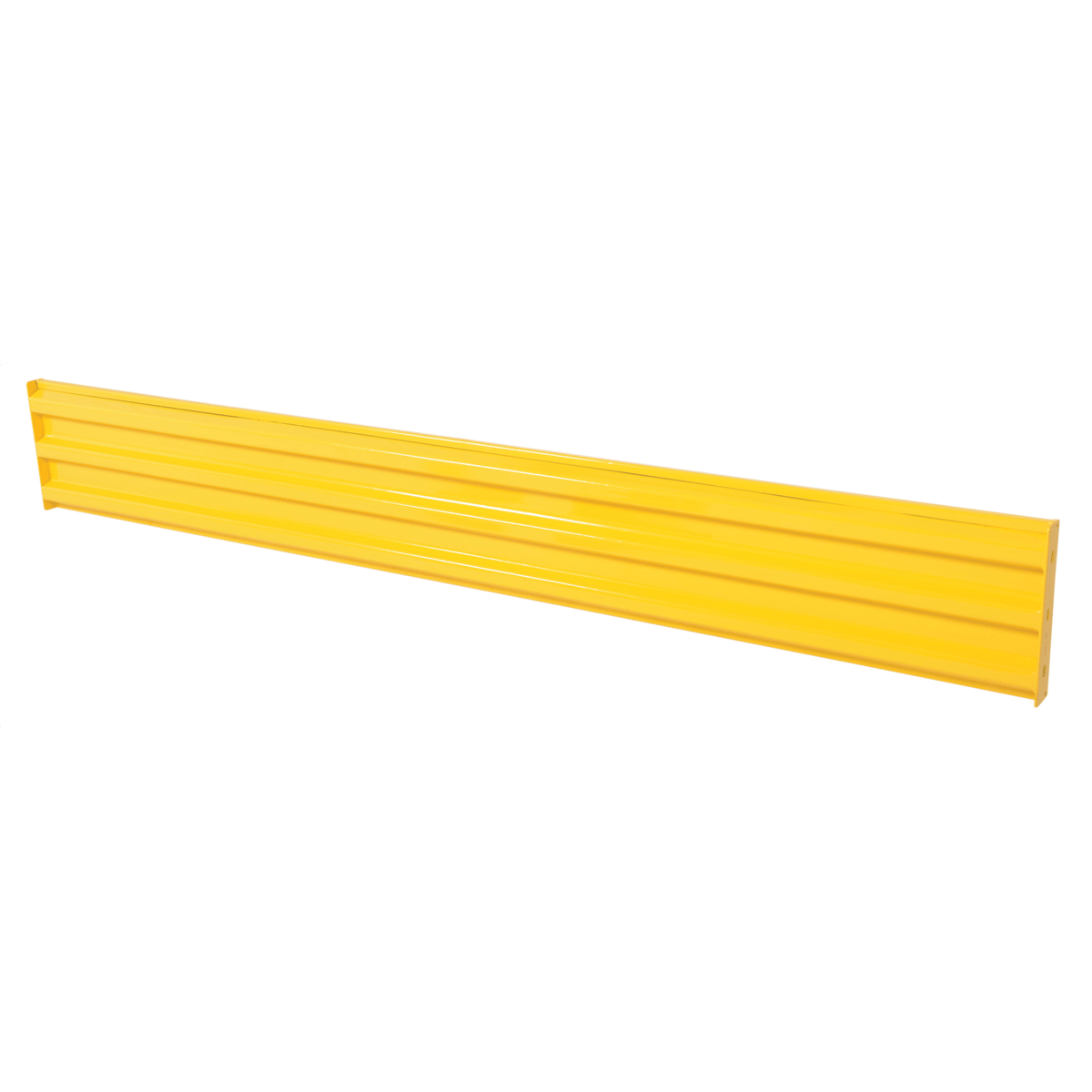 Vestil Steel 3 Ribbed Bolt On Style Guard Rail 9 Ft. Yellow GR-F3R-BO-9-YL