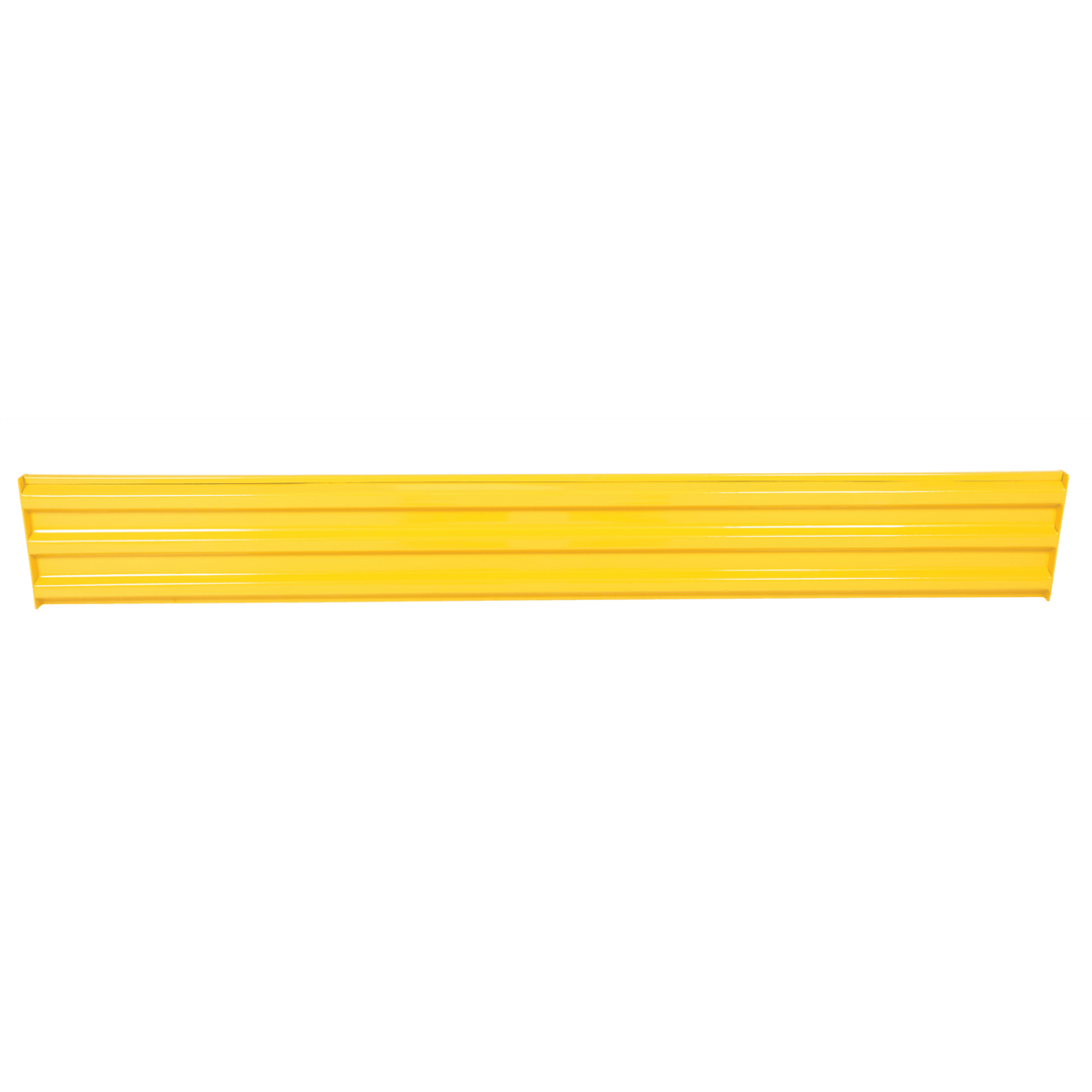 Vestil Steel 3 Ribbed Bolt On Style Guard Rail 9 Ft. Yellow GR-F3R-BO-9-YL