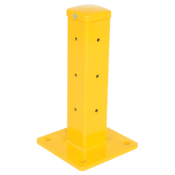 Vestil Steel Rigid Tube Post 1-1/2Ft For 3 Ribbed Bolt On Style Guard Rails Yellow GR-F3R-BO-TP18-YL