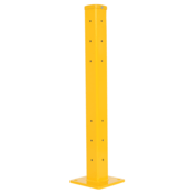 Vestil Steel Rigid Tube Post BO Style 3-1/2Ft For 3 Ribbed BO Style Guard RailsYel GR-F3R-BO-TP42-YL