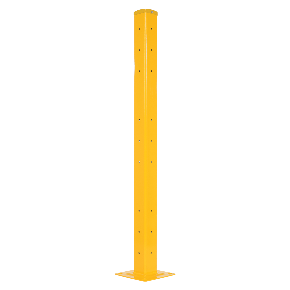 Vestil Steel Rigid Tube Post BO Style 5 Ft. For 3 Ribbed BO Style Guard Rails Yel GR-F3R-BO-TP60-YL