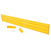 Vestil Steel 3 Ribbed Rail Drop-In Style Guard Rail 10 Ft. Yellow GR-F3R-DI-10-YL